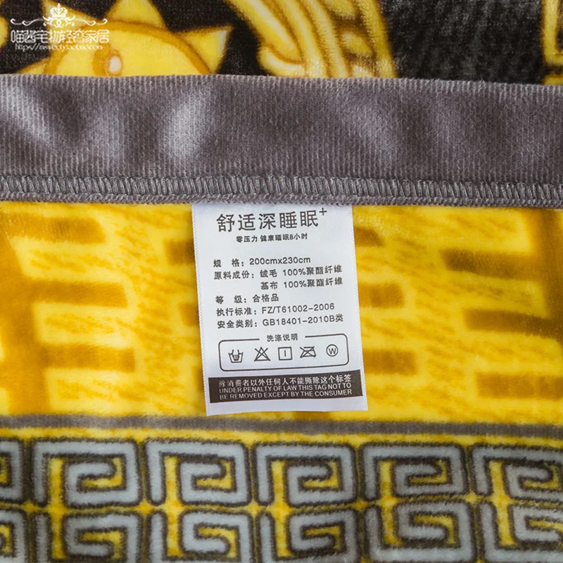 

Luxury Blanket Double-sided Printing Thick Raschel Flannel Coral Fleece Blanket Throw Blankets for Beds Winter Couch