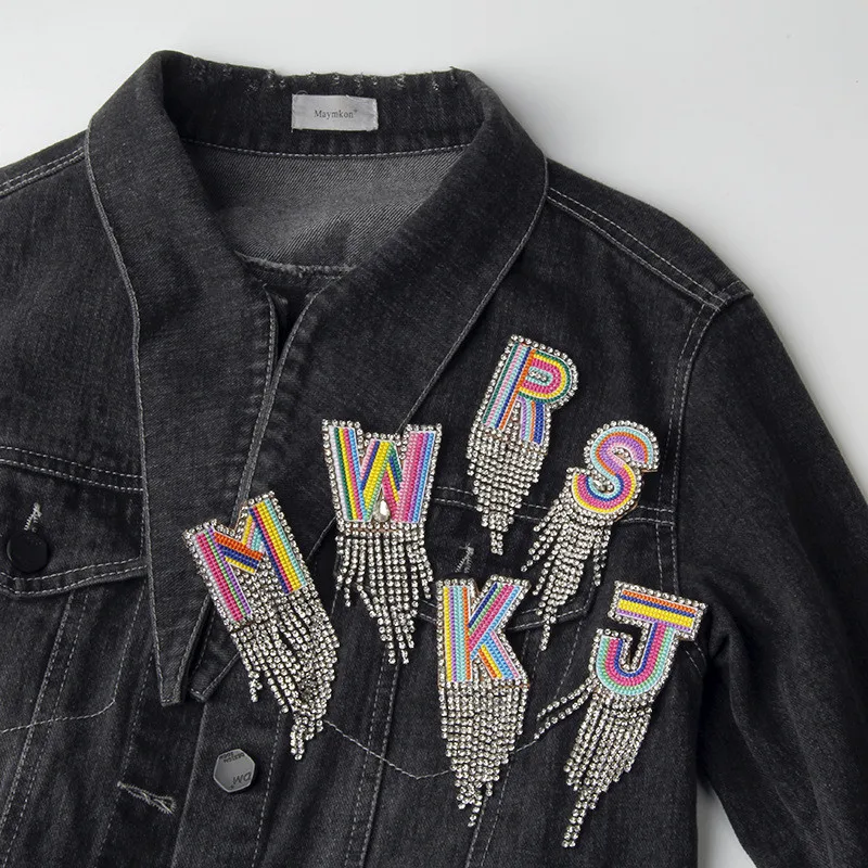 Красочная вышитая брошь из искусственной кожи с бахромой украшения драгоценных