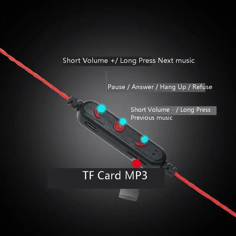 Беспроводные стереонаушники с Bluetooth и звуком на мобильный телефон для спорта