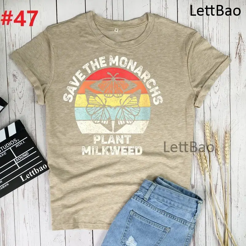 

Monarchs Butterfly Harajuku T Shirt Female Fashion Korean Style Streetwear Casual Summer Short Sleeve Tops O Neck T-shirts
