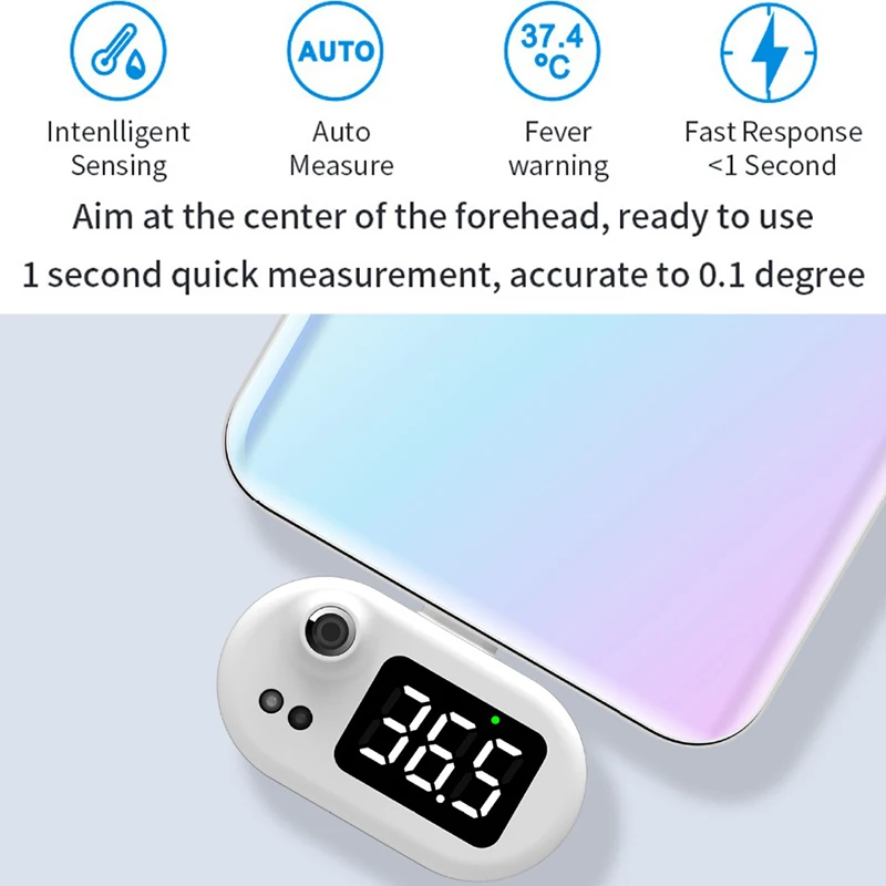 

Infrared Forehead Digital Thermometer Gun IR Laser Non Contact Thermometer with 3 Color Backlight Display for Baby Adults Indoor