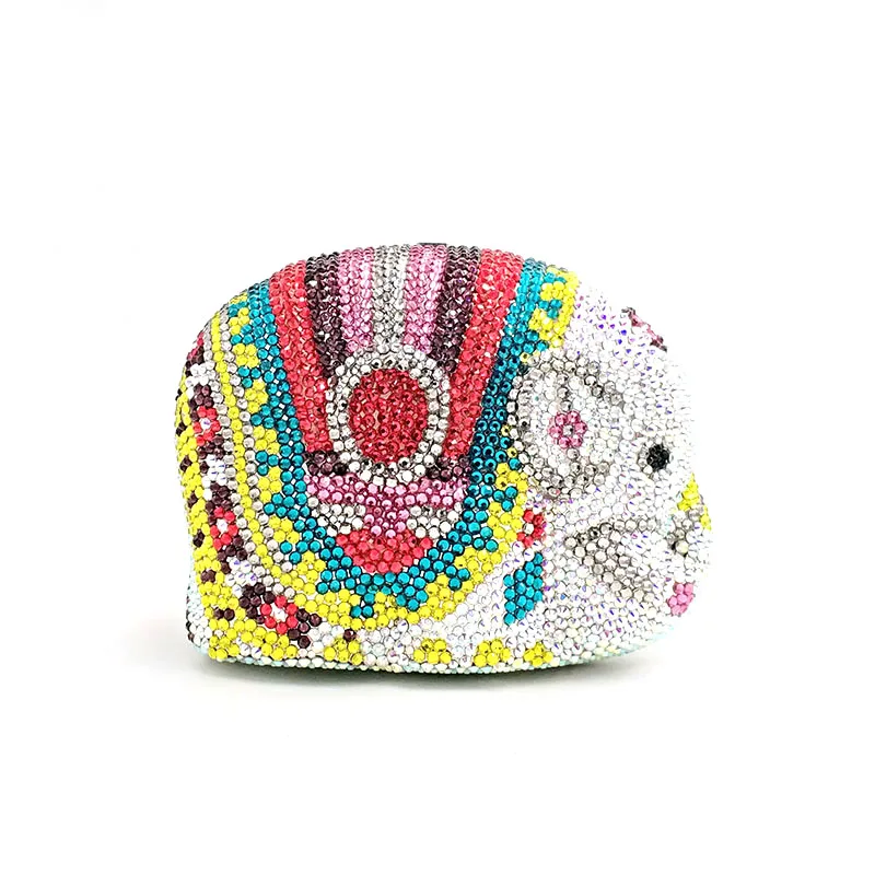 Женский клатч со стразами в виде слона |