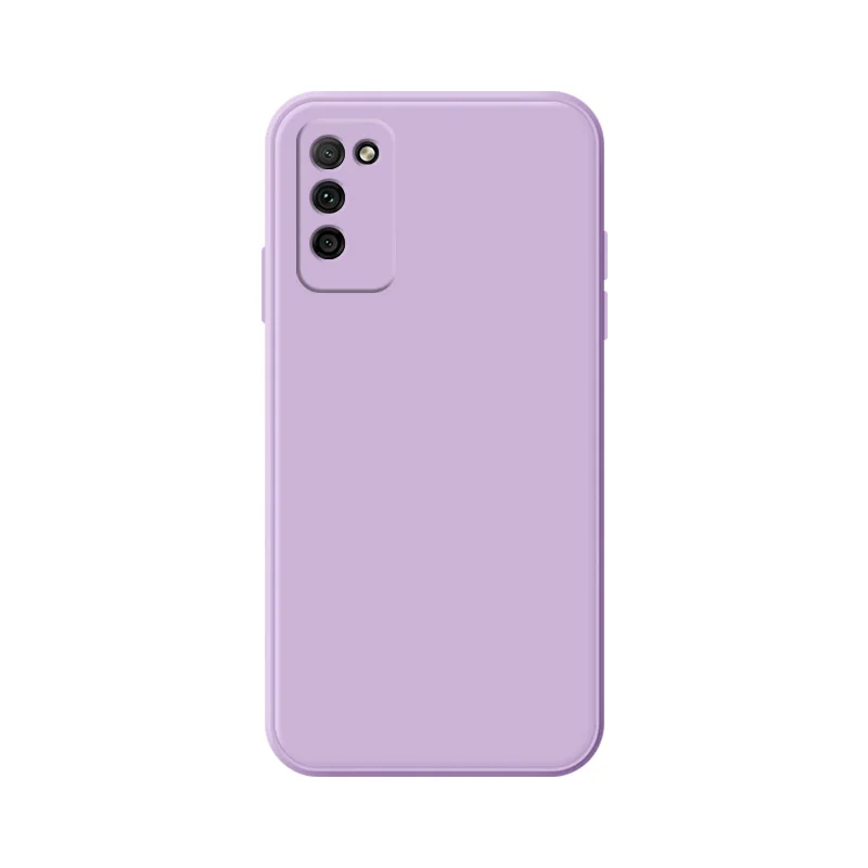 

For Huawei Honor 30 Lite Soft TPU Silicone Protective Square Phone Case Simple Purea Colors Back Cover Fundas