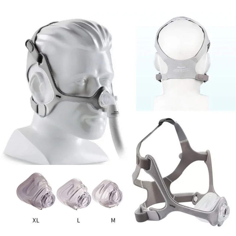 

Cpap Sleeping Mask Philips Wisp Nasal Cpap Mask with Headgear and Three Cushions Sizes S/M, L, XL Silicone Pads Short Tube