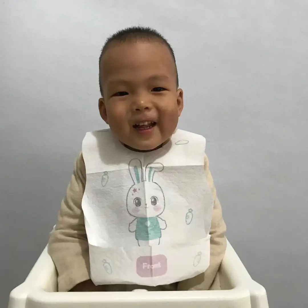

60 Pieces/lot Baby Disposable Bibs For Meals Baby Saliva Towels Children's Waterproof Feeding Bib Pockets Portable L275