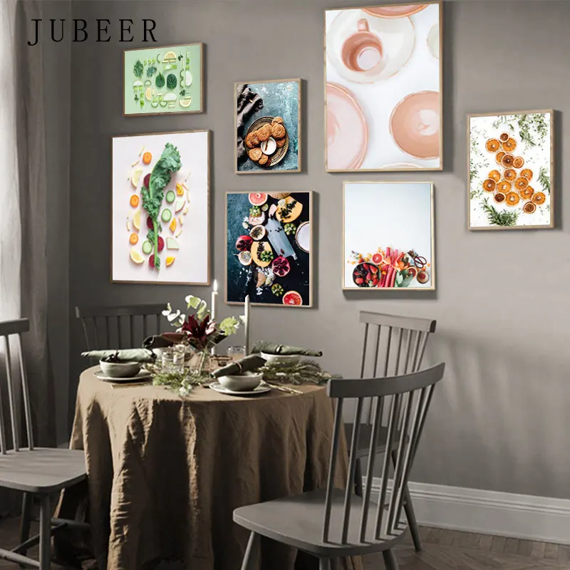 Food Canvas Prints Fruit Vegetable Wall Art Dinner Posters and Decoratrion Picture Kitchen Dining Room Restaurant Decor | Дом и сад