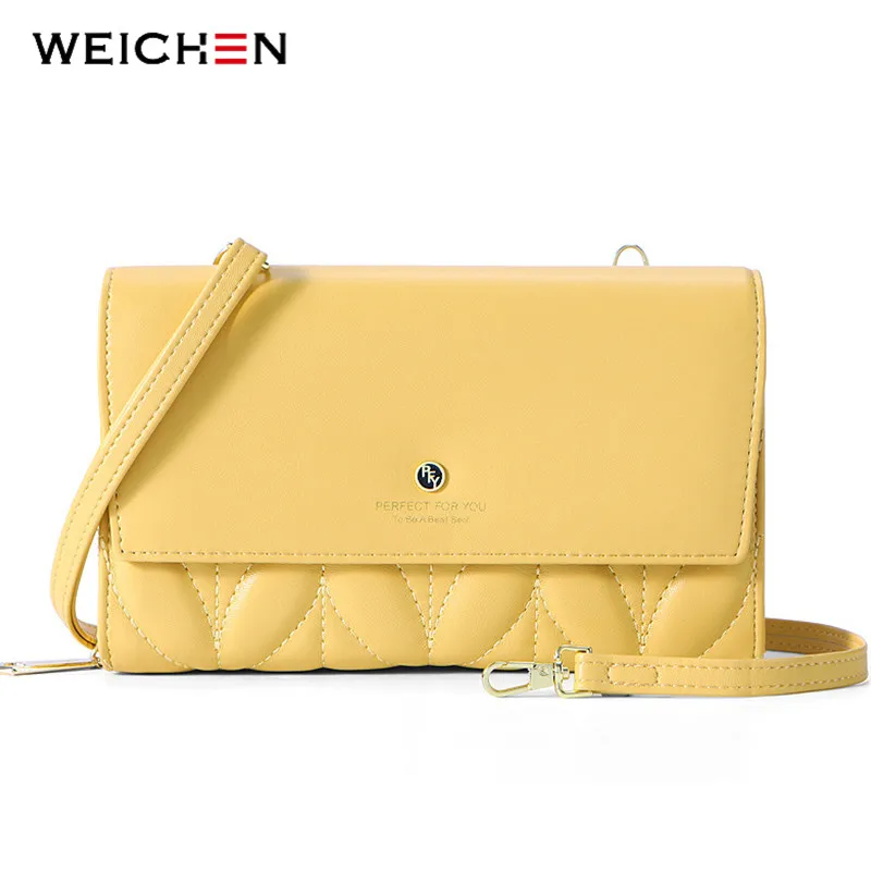 WEICHEN 2020 дизайнерская сумка на плечо с клапаном вышивкой для женщин маленькие