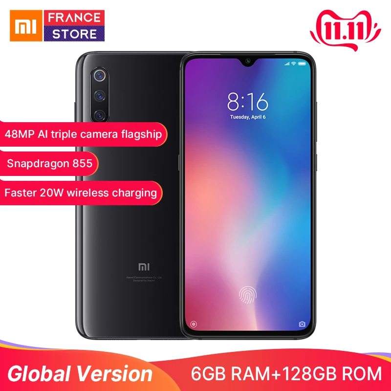 Глобальная версия Xiaomi mi 9 6 ГБ ОЗУ 128 Гб ПЗУ Смартфон Snapdragon 855 Восьмиядерный 39