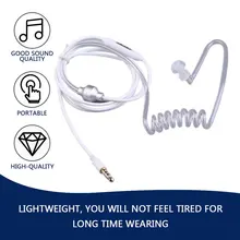 Single Stereo Secret Service Air Tube 3.5mm Anti Radiation Mobile Phone Headsets Headphone Earphone With Air Pipe KY-011