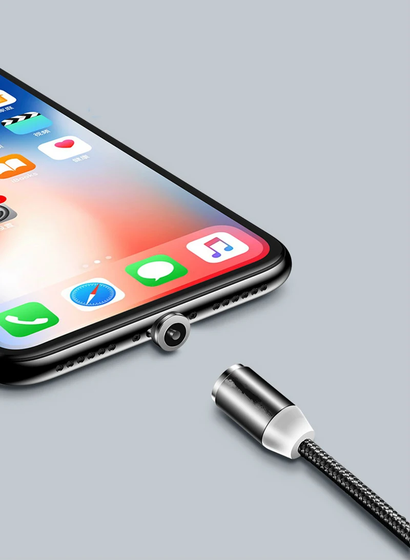 Магнитный кабель Micro USB Type-C черный красный для iPhone Huawei Samsung Android мобильный телефон 1
