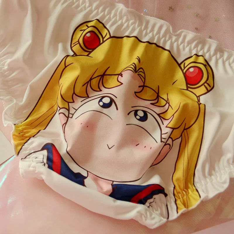 Kawaii женское нижнее белье трусики. Милые Мультяшные Сейлор Мун женские милые