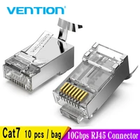 vention cat7 rj45 connector cat865e stp 8p8c modular ethernet cable head plug gold plated for network rj 45 crimper connectors