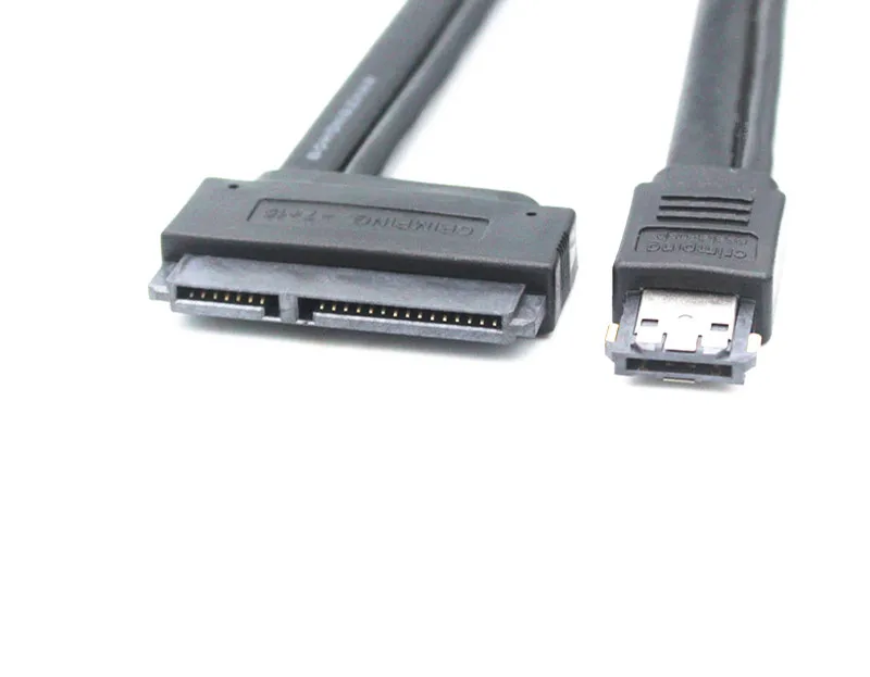 Переходник USB/Sata, 50 см, Esata (esтолп), двойное питание, 12 В, 5 В, комбинированный на 22 контакта (7 контактов + 15 контактов) для жесткого диска 2,5 дюйма, 3,5 дюйма