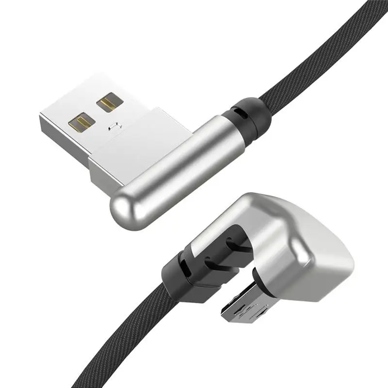 Новый нейлоновый Micro-кабель 180 градусов зарядный кабель Micro USB шнур для iphone и Android