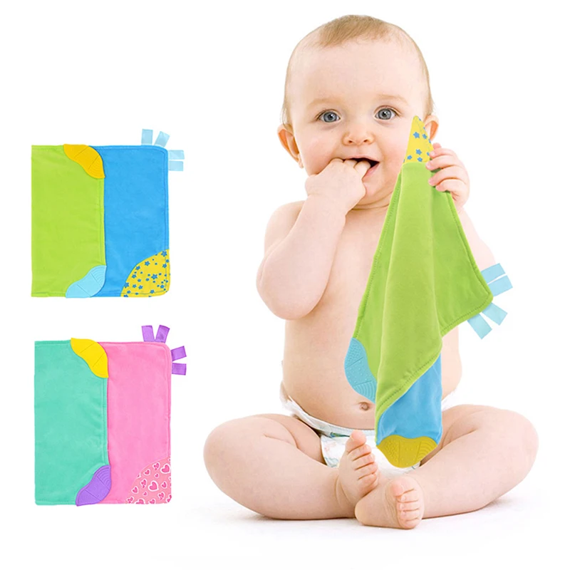 

1PC Super Soft Square Towel Baby Comfort Blanket Label Soothing Towel Comfortable As Multi-function Toy Baby Comforting Towel