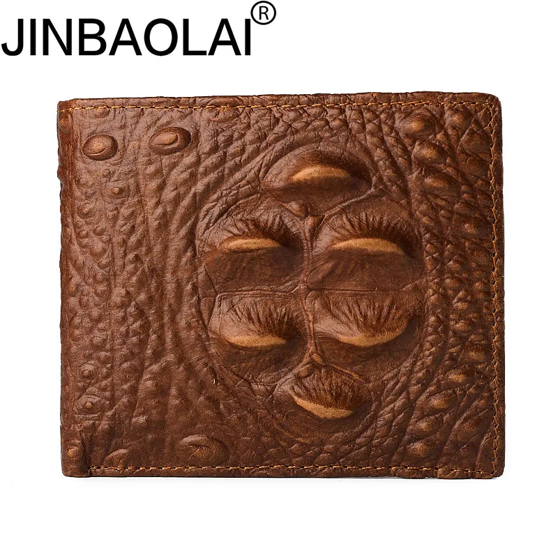 JINBAOLAI/мужские кошельки из натуральной кожи хит продаж 2020 Короткий Мужской