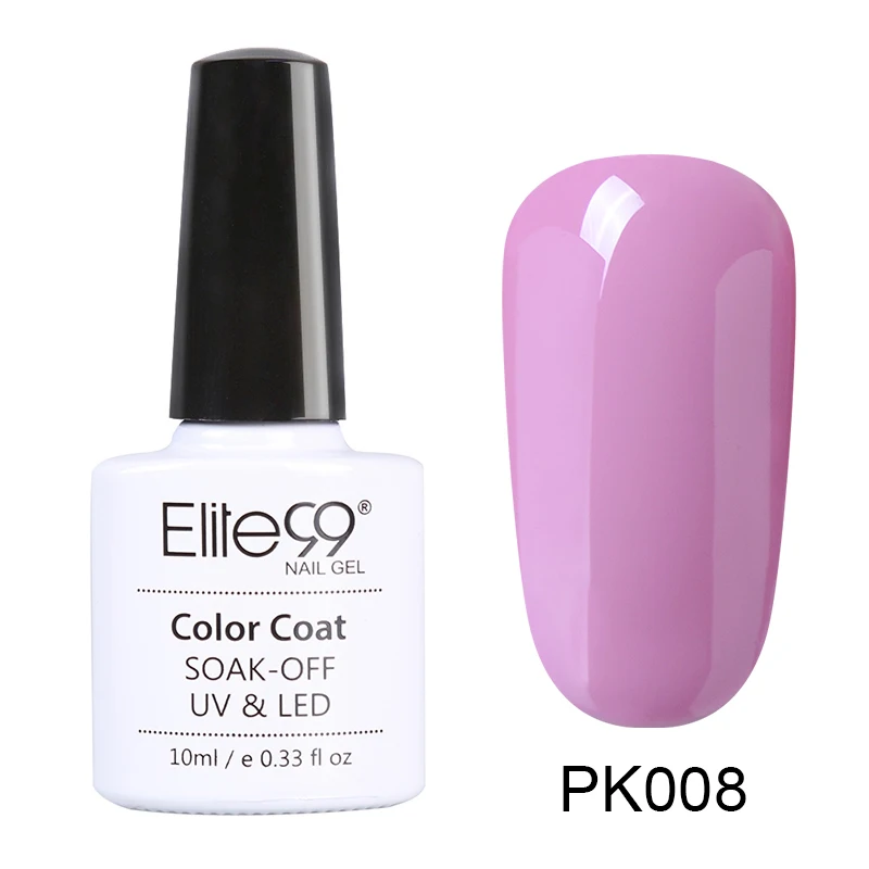 PK008 Elite99 10 мл розовый цвет УФ Гель-лак Полупостоянный праймер верхнее покрытие гель лак для ногтей, маникюр гель лак для ногтей - Цвет: PK008