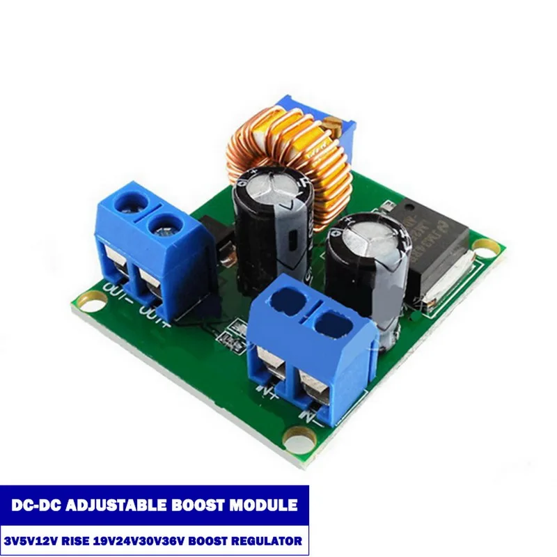 Dc-dc 3v-35v до 4v-40v регулируемый Повышающий Модуль питания 3v 5v 12v 19v 24v 30v 36v повышающий