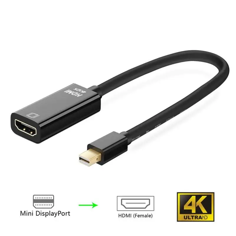 Для HDMI совместимого адаптера Mini DP Cable 2 конвертер для MacBook Pro Air 4K * 2K HDTV DisplayPort