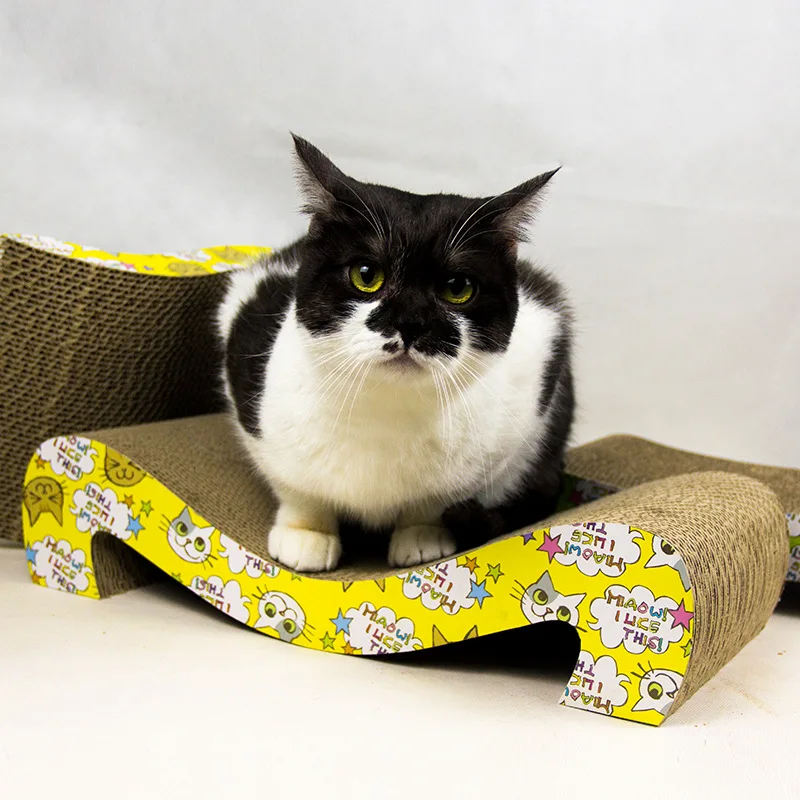 

Pet Cat Scratching Corrugated Board Grinding Claw Plate+Catnip Paper Pad Climbing Frame Scraper Mat Cat Scratcher Toy Supplies
