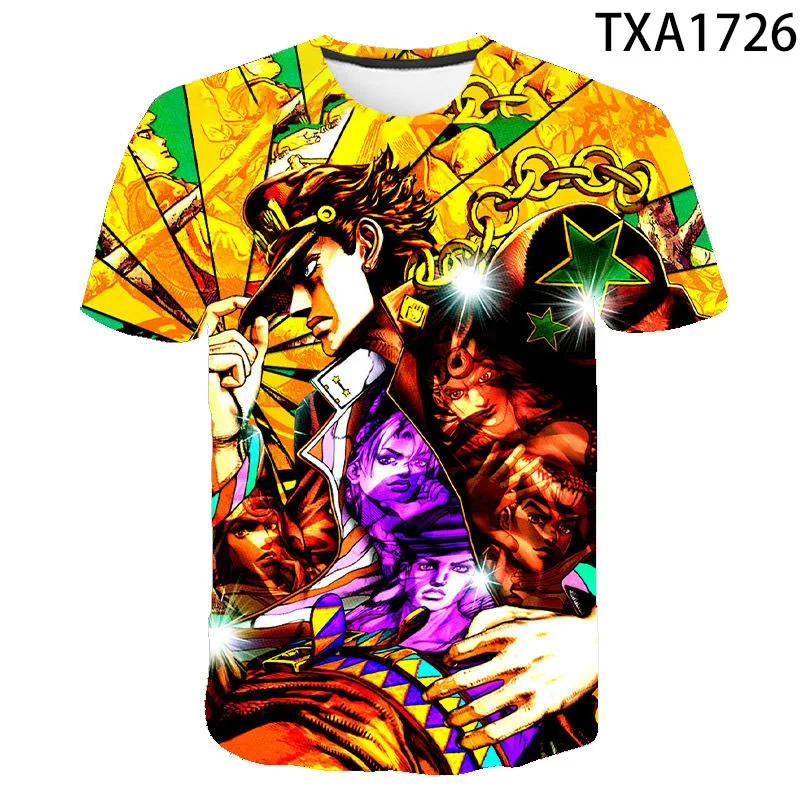 

New Boy Girl Kids Jojo Bizarre Adventure Fashion Men Women Children 3D Printed T Shirt Boy Girl Kids Short Sleeve Casual Tops
