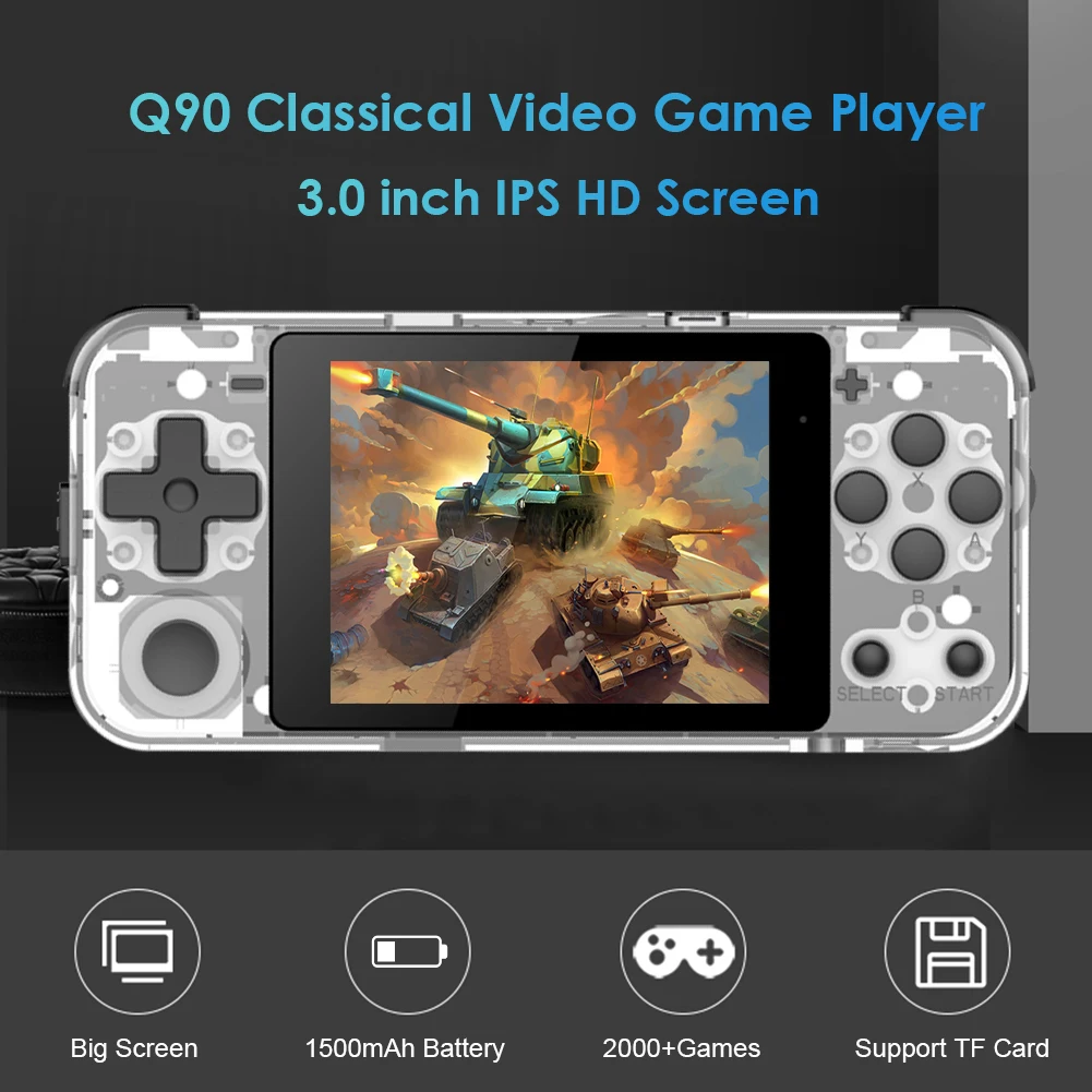 Игровая консоль POWKIDDY Q90 в стиле ретро 3 0 дюйма игровой автомат с IPS экраном игровая