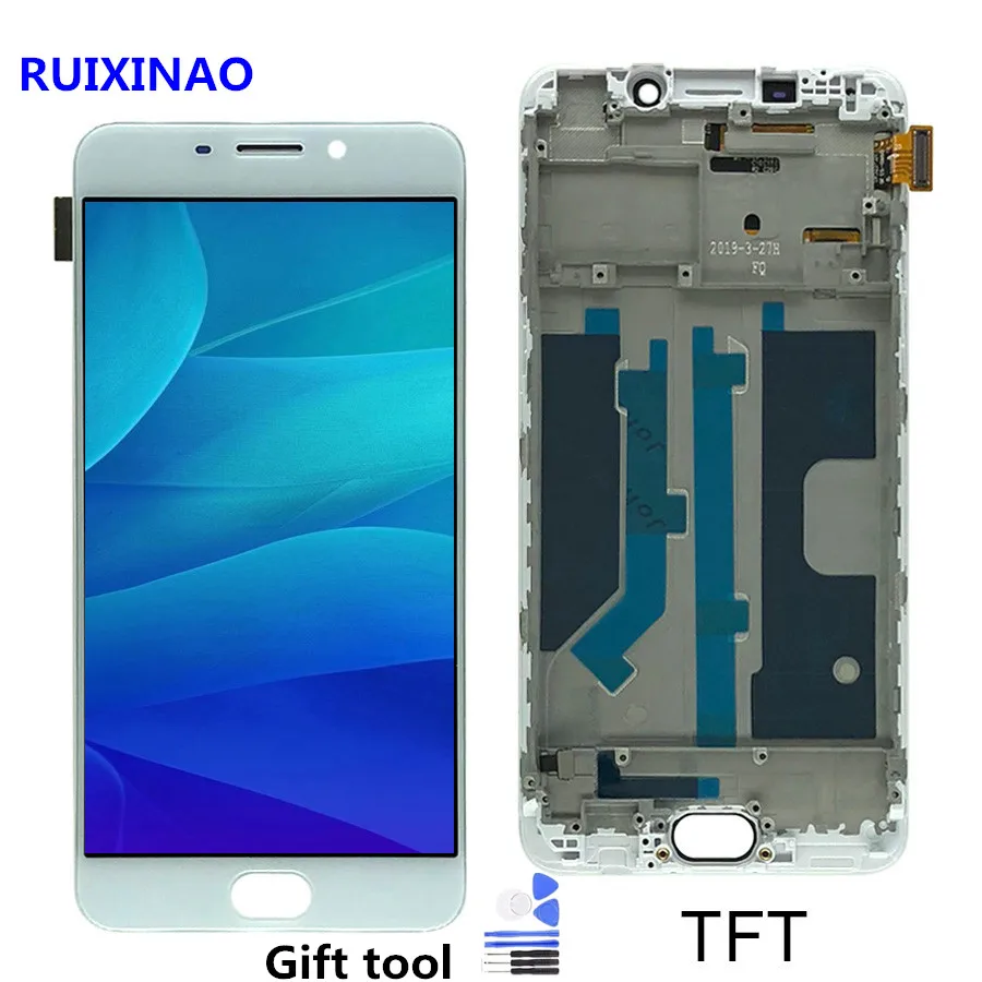 5 &quotдля OPPO F1 Plus R9 X9009 ЖК дисплей + сенсорный экран дигитайзер сенсор рамка Полная
