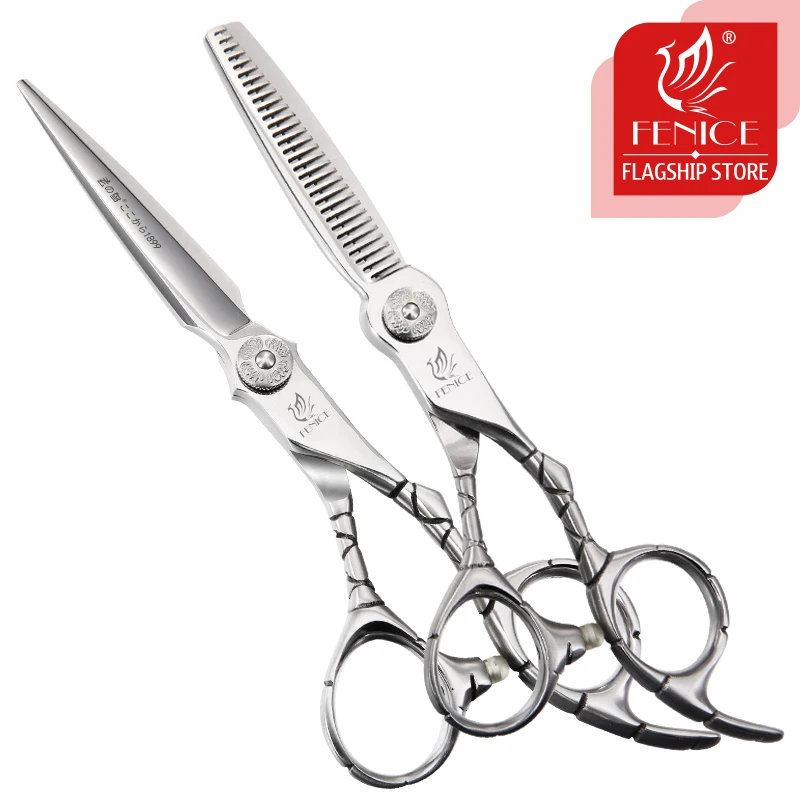 Fenice 6-дюймовые японские ножницы для стрижки волос 440C филировочные