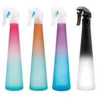 new 300ml hairdressing spray bottle conical refillable colorful plastic alcohol disinfection atomizer for gardening watering