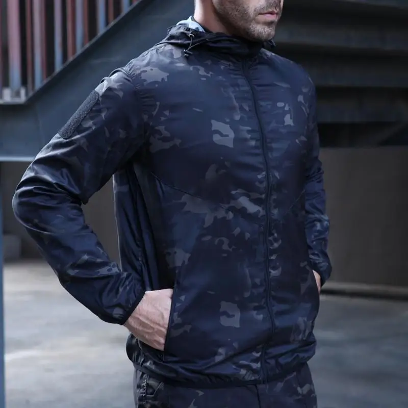 

Autumn Summer Hunting Apparel Coats Long Sleeve Tactical Camouflage Hooded Jackets Outdoor Sportswear 3XL