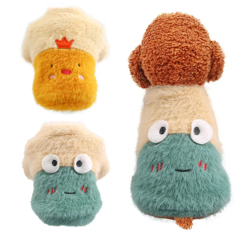 

New Pet Dog Clothes Puppy Autumn And Winter Warm Hoodies Thickened Round Neck Sweatshirt For Chihuahua Poodle Bichon Pomeranian