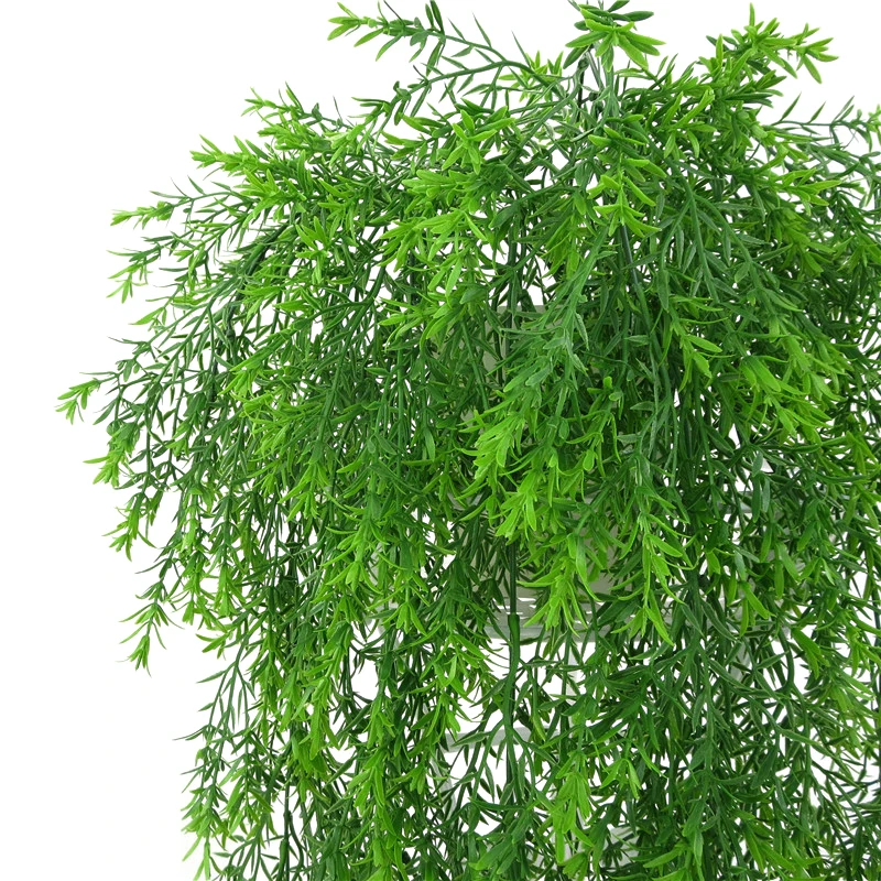 

5 Fork Artificial Rattan Leaves Wall Hanging Plant Home Wedding Decor