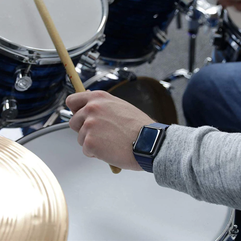 Ремешок из натуральной кожи для Apple Watch 38 мм 40 мм 42 мм 44 мм ремешок для iwatch серии 4 3 2 1 Регулируемый магнитный браслет на запястье