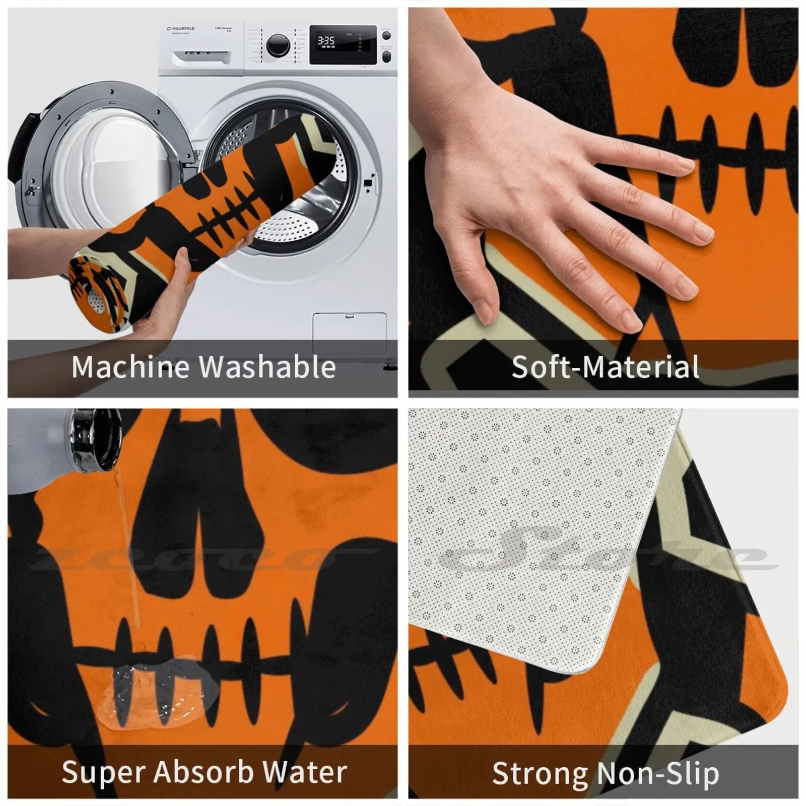 Страшная маска черепа для Хэллоуина или в любое время! Мягкий нескользящий