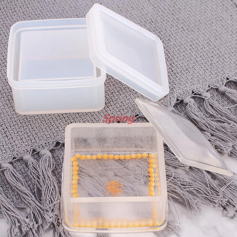 

Hot 1Pc DIY Transparent Silicone Hexagon Jewellery Necklace Storage Box Mold Resin Casting Mould Craft Tools
