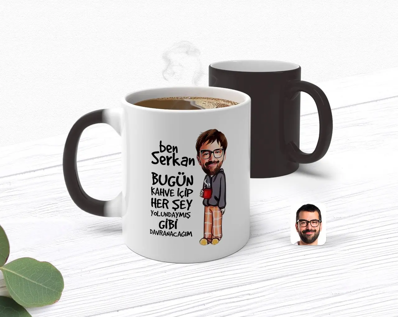

Персонализированная Мужская кружка Yolundaymış как карикатура Magic Mug Bardak-1