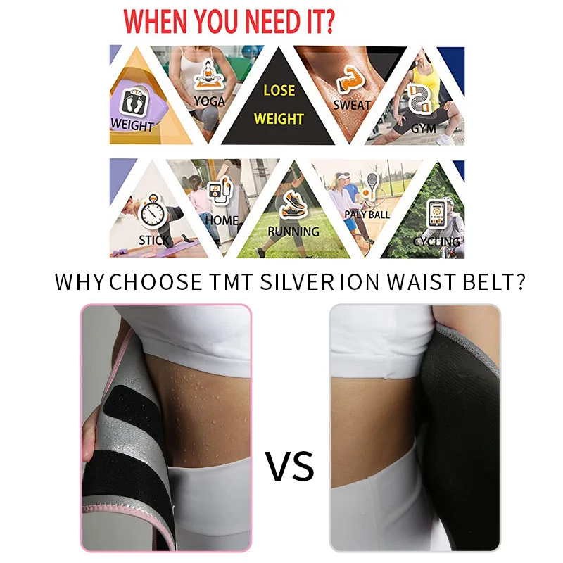 TMT пояс для пота тренажер талии занятий спортом женщин похудения формирователь