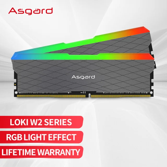 Asgard W2 series RGB RAM ddr4 8GBx2 16GBx2 3200MHz PC4-25600 1.35V dual channel stunning desktop memory ram 2
