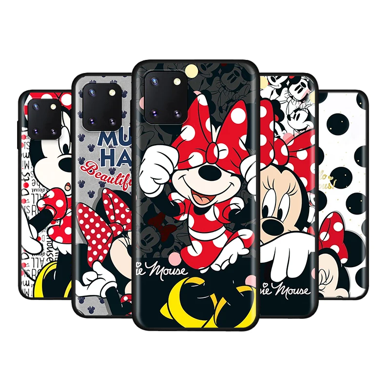 

Red disney mickey cute Phone Case For Samsung M02 M60S M40 M30 M20 M10 M62 M52 M32 M31S M31 M21 M21S M12 M1 Black Soft