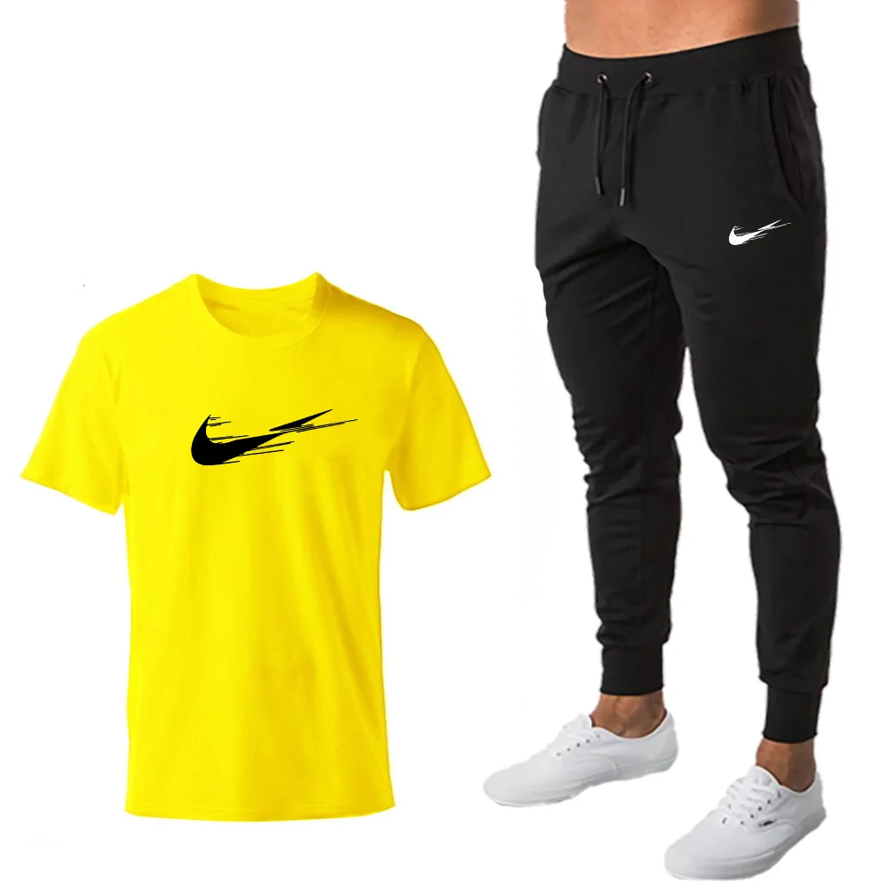 Модный брендовый мужской спортивный костюм для занятий фитнесом спортивная
