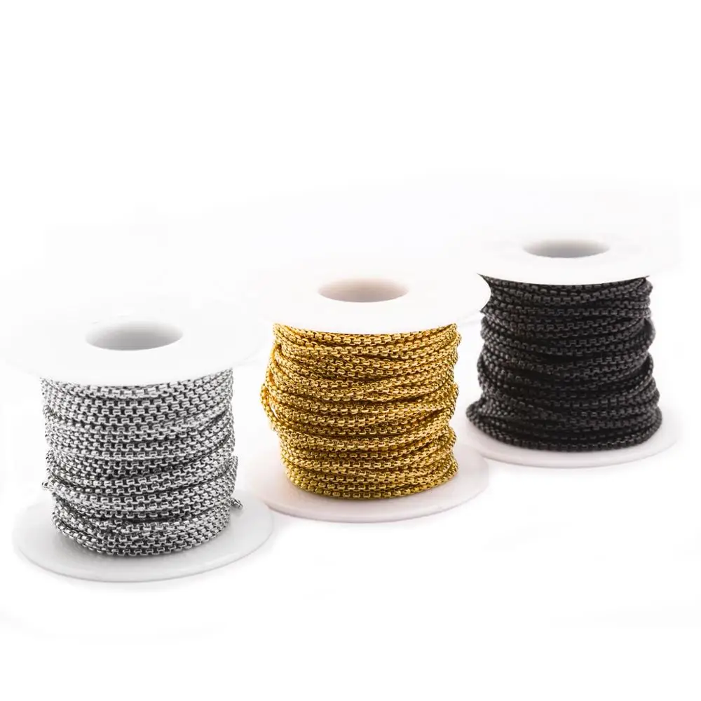 10 ярдов/рулон браслет из нержавеющей стали с золотым покрытием|Ювелирная