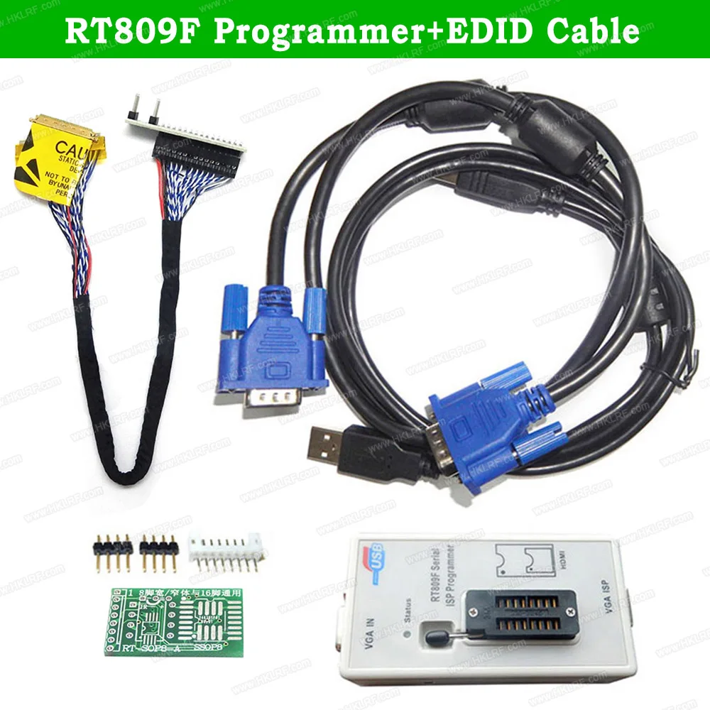 RT809F программист все адаптеры SOP8 IC клип материнская плата считыватель LCD + PEB 1 EDID ISP