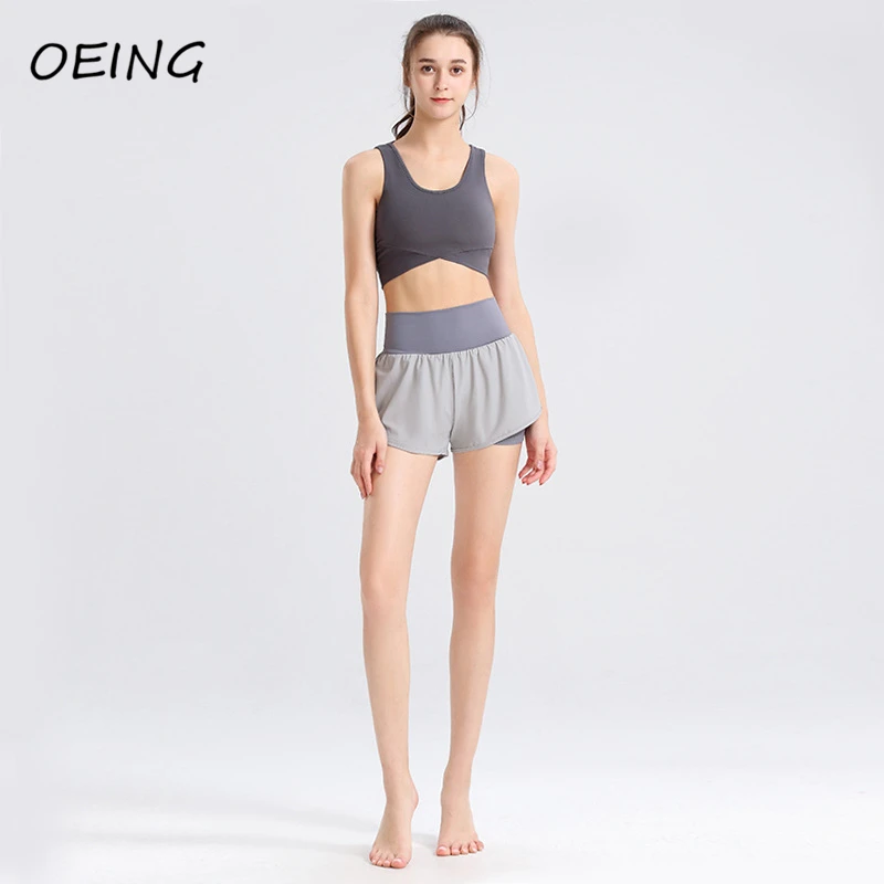 

Велосипедные шорты, комплект из 2 предметов, спортивный женский костюм для йоги, одежда для тренировок, комплекты с бюстгальтером с открытой...