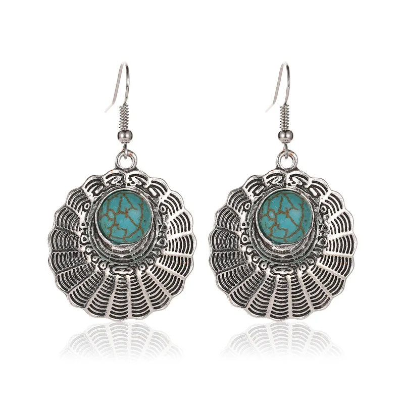 Винтажный этнический стиль из камней правильной геометрической формы Висячие