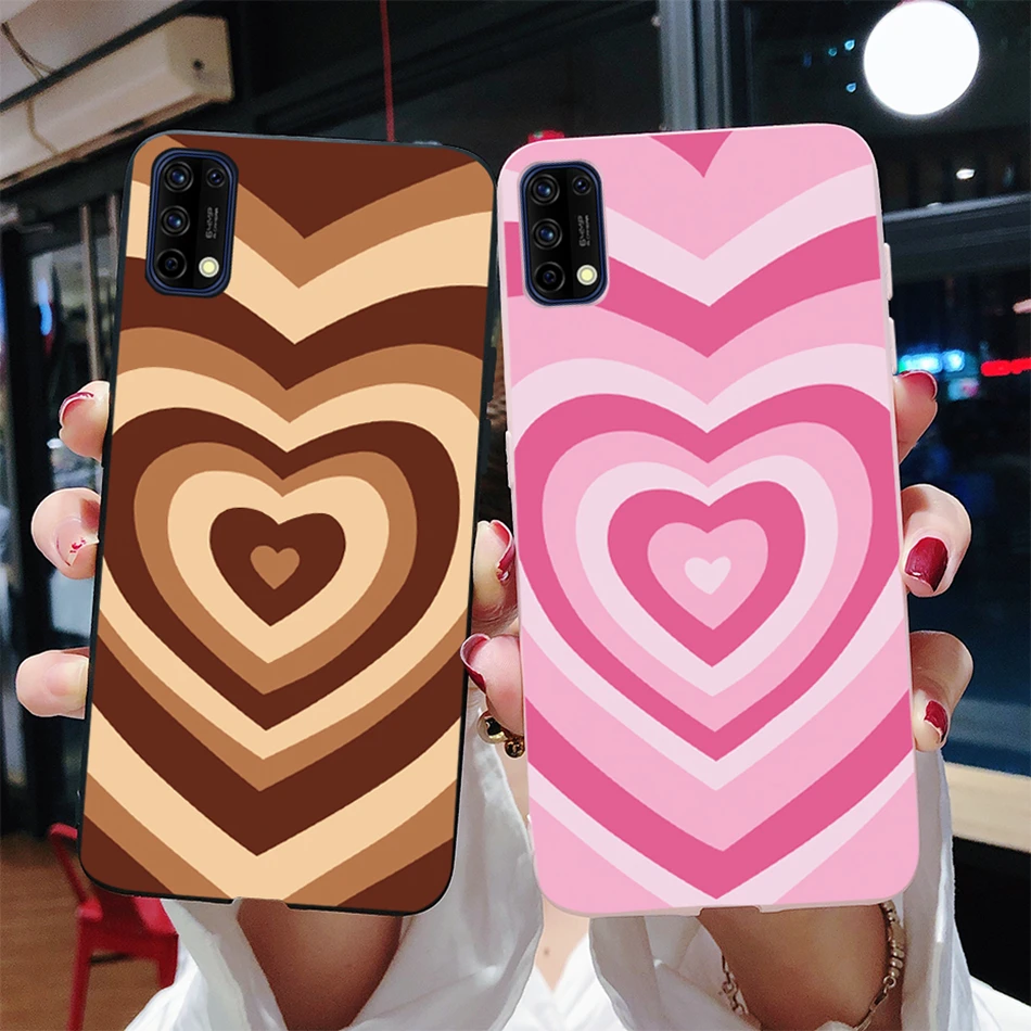 for realme 7 7pro beautiful girls heart painted candy silicone tpu phone case for oppo realme 7 rmx2155 7 pro rmx2170 case cover free global shipping