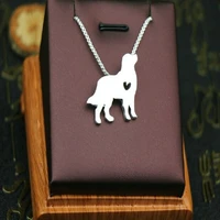 bernese mountain dog necklace dog pendant jewelry golden colors plated
