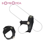 Кольца для пениса регулируемые кожаные Кольца для пениса фаллоимитатор удлинитель пениса БДСМ кольцо взрослые секс-игрушки для мужчин Пояс верности клетка устройство