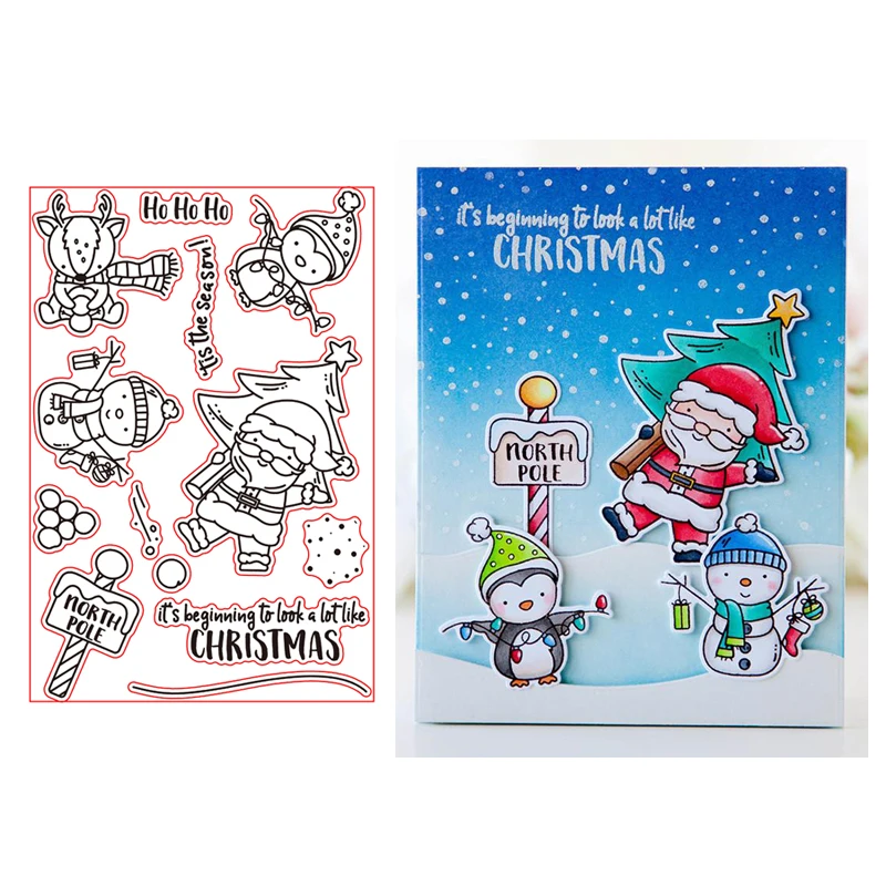 Набор прозрачных силиконовых штампов для самостоятельного