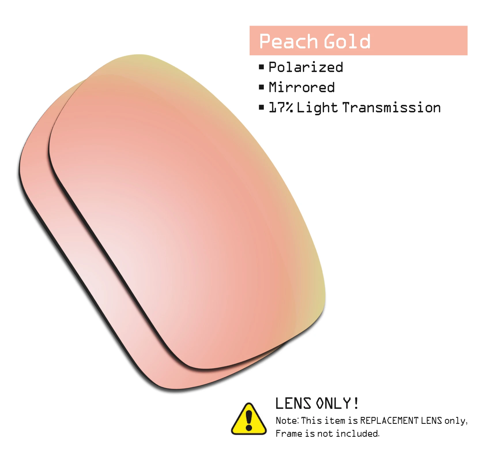 Peach Gold SmartVLT поляризованные Сменные линзы для солнцезащитных очков Окли Twoface-несколько вариантов - Цвет линз: Peach Gold