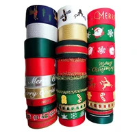 28pcs 4 sizes christmas satingrosgrain ribbon set printed for holiday gift wrapping sewing diy party wedding decoration